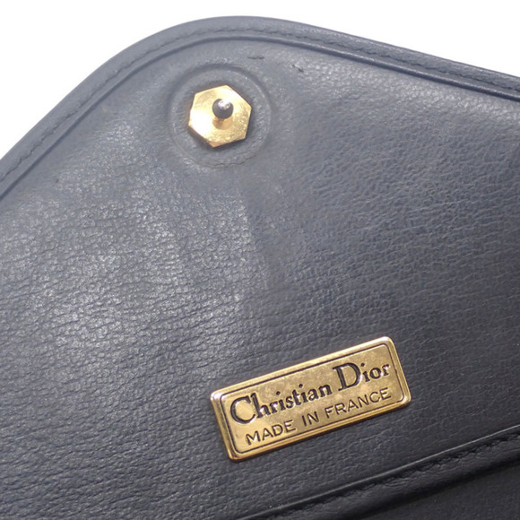 Christian Dior Shoulder Bag Women's Black Leather - Picture 8 of 9